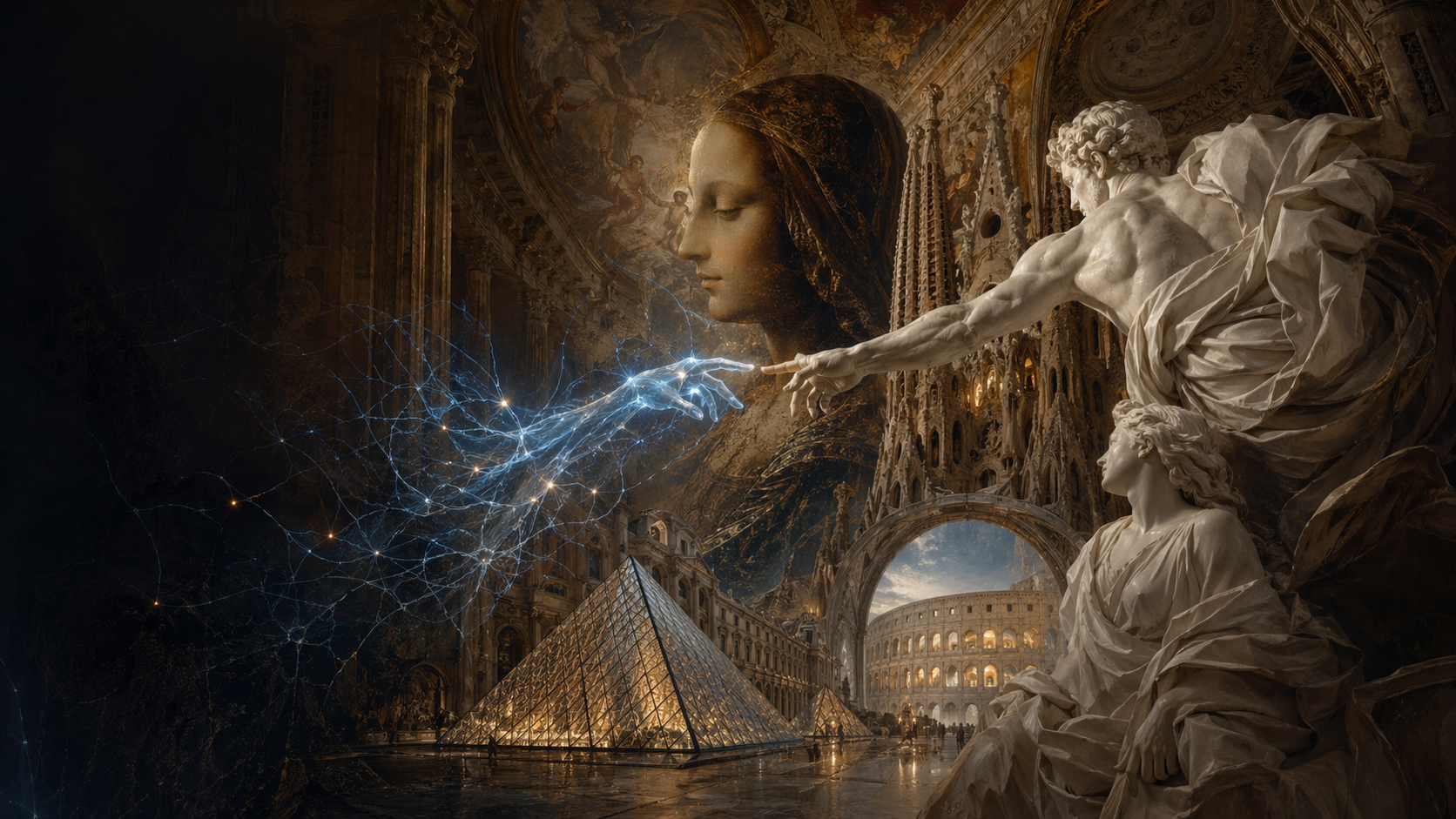 文艺复兴艺术现场与神经光路交织的欧洲课程主视觉